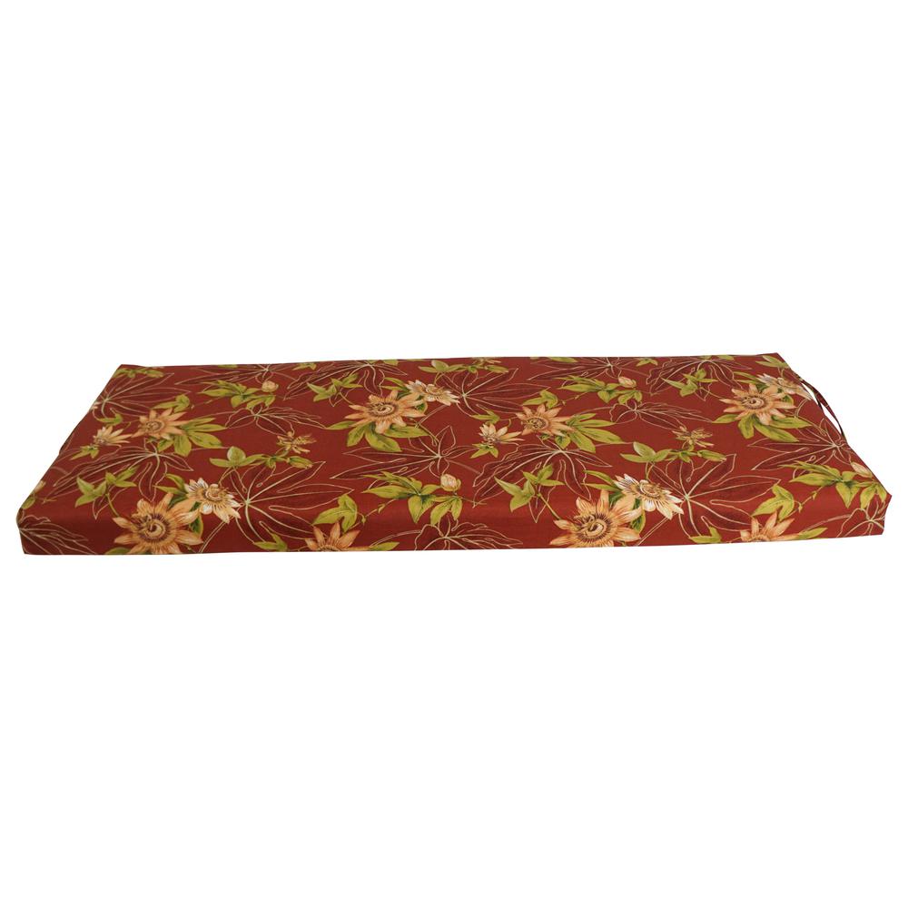 48-inch by 19-inch Patterned Outdoor Spun Polyester Loveseat Cushion. Picture 2