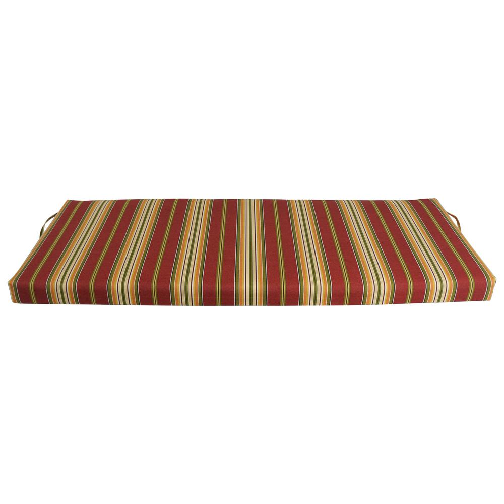 48-inch by 19-inch Patterned Outdoor Spun Polyester Loveseat Cushion. Picture 2
