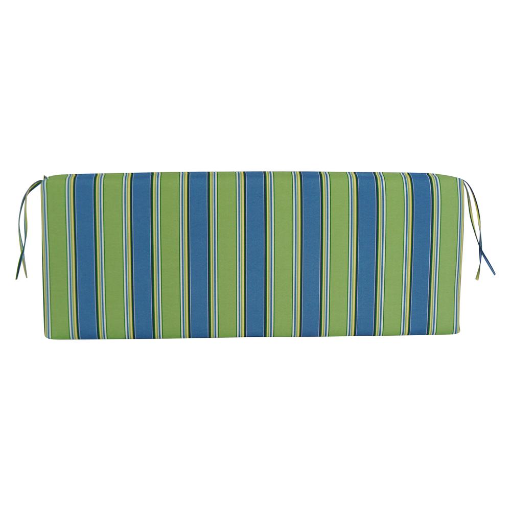 48-inch by 19-inch Patterned Outdoor Spun Polyester Loveseat Cushion. Picture 3