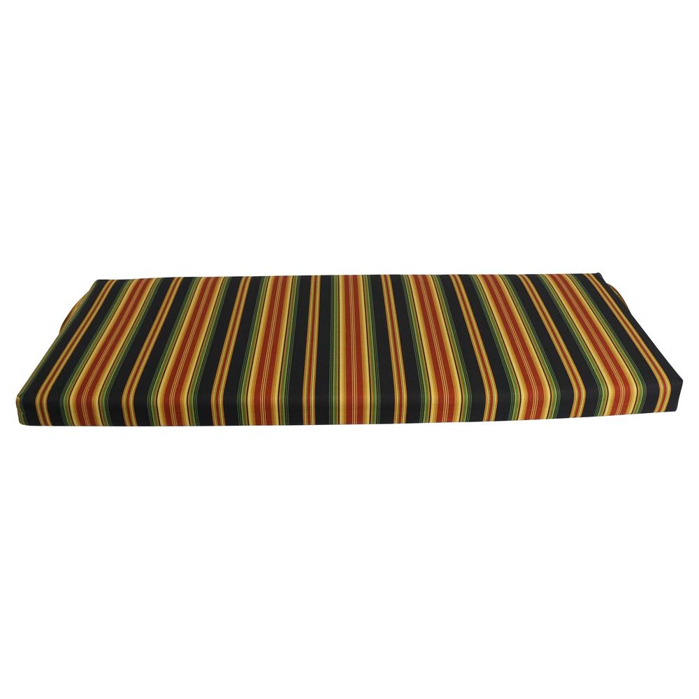 48-inch by 19-inch Patterned Outdoor Spun Polyester Loveseat Cushion. Picture 2