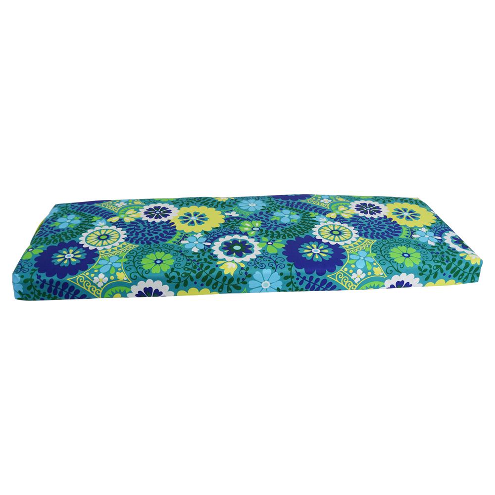 48-inch by 19-inch Patterned Outdoor Spun Polyester Loveseat Cushion. Picture 2
