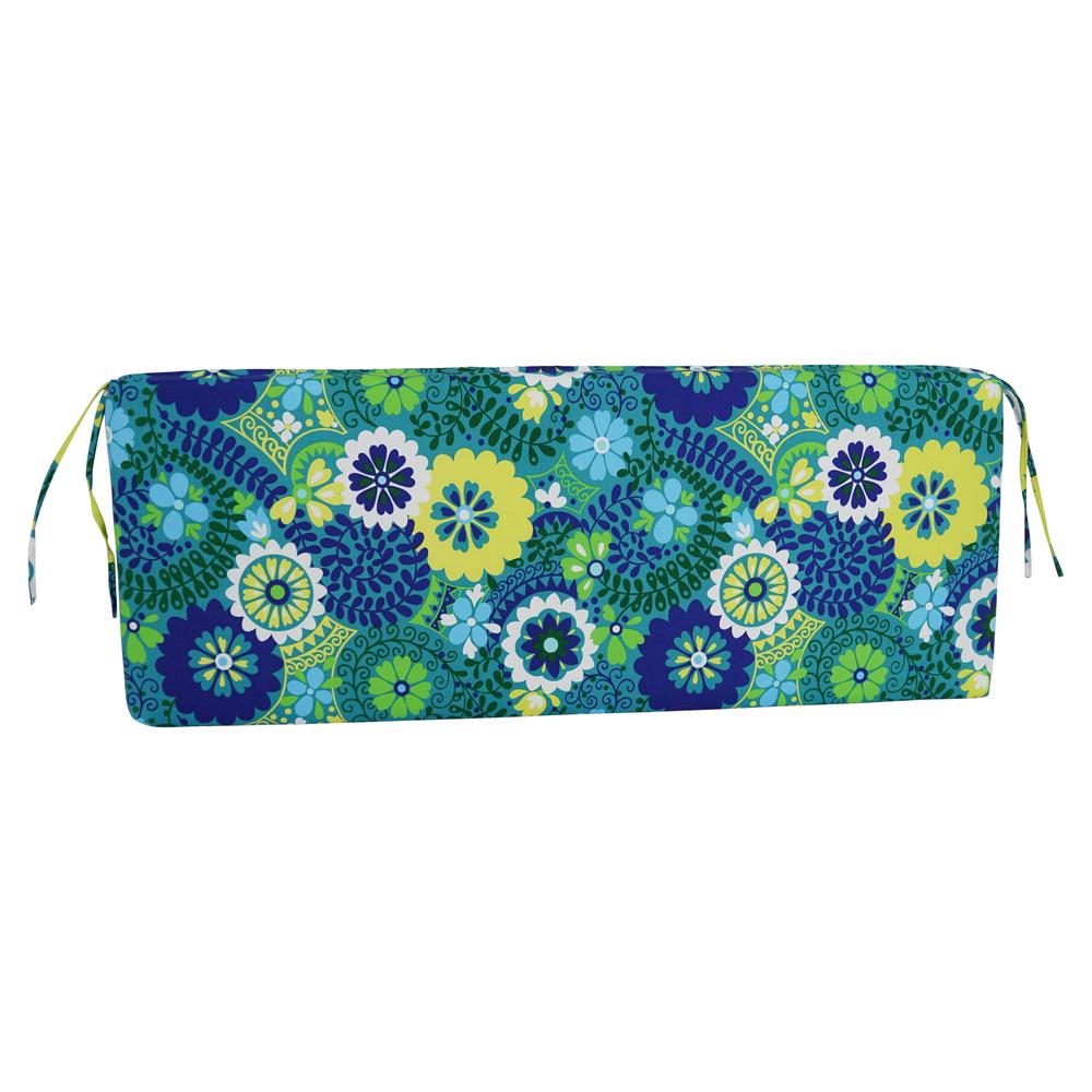48-inch by 19-inch Patterned Outdoor Spun Polyester Loveseat Cushion. Picture 3