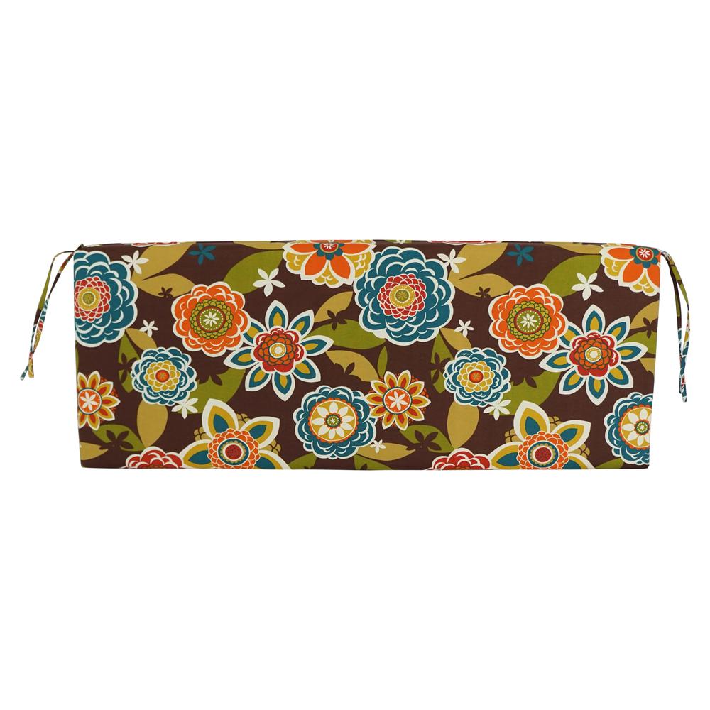 48-inch by 19-inch Patterned Outdoor Spun Polyester Loveseat Cushion. Picture 3