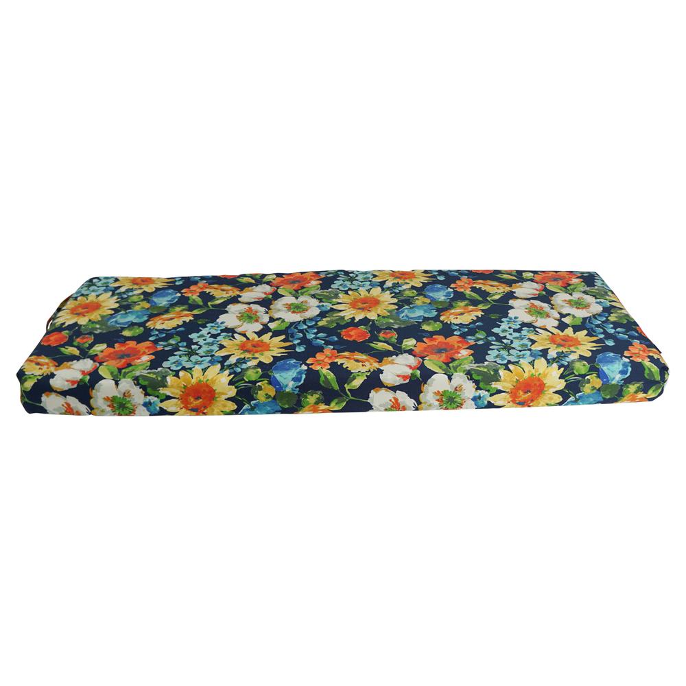 48-inch by 19-inch Patterned Outdoor Spun Polyester Loveseat Cushion. Picture 2