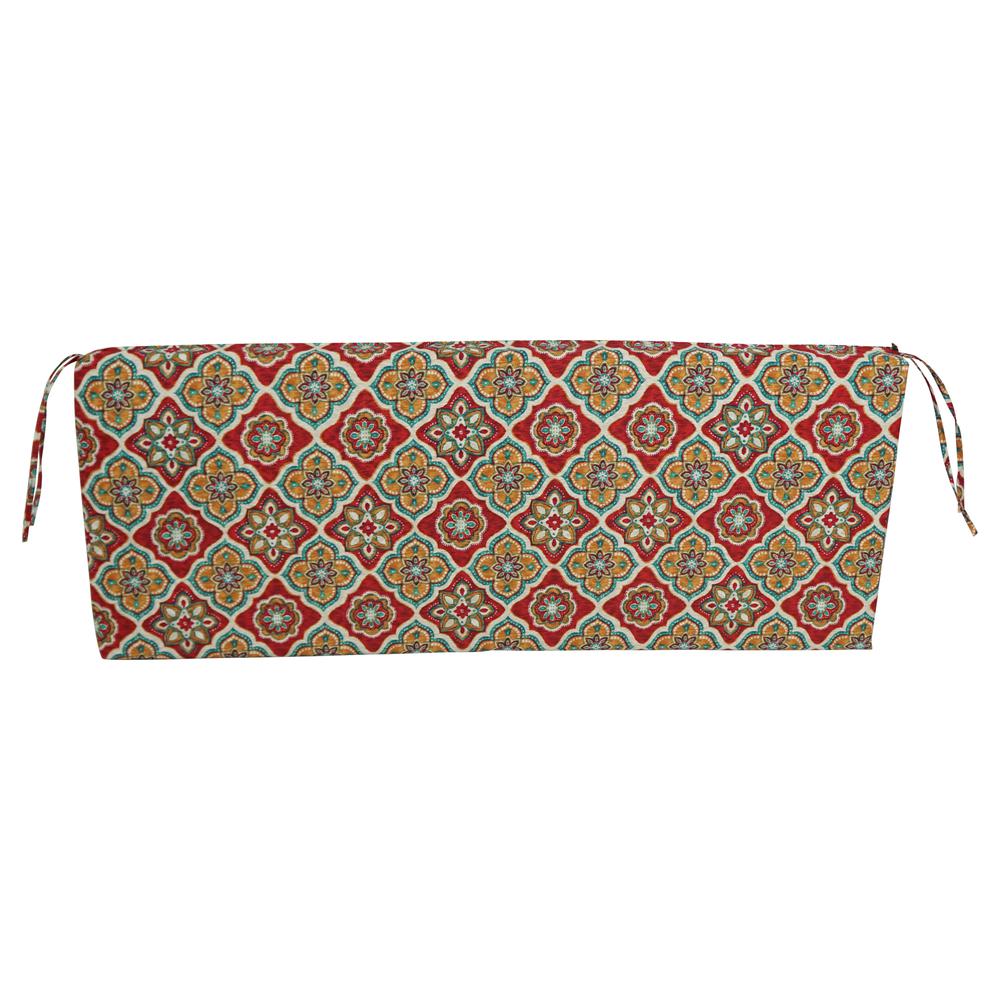 48-inch by 19-inch Patterned Outdoor Spun Polyester Loveseat Cushion. Picture 3