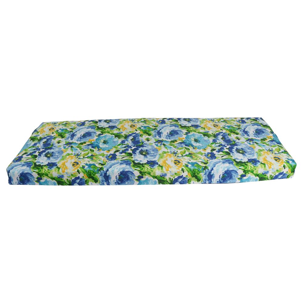 48-inch by 19-inch Patterned Outdoor Spun Polyester Loveseat Cushion. Picture 2