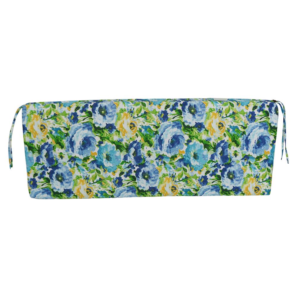 48-inch by 19-inch Patterned Outdoor Spun Polyester Loveseat Cushion. Picture 3
