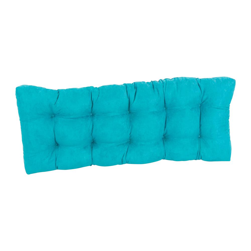 51-inch by 19-inch Tufted Solid Microsuede Bench Cushion. Picture 3