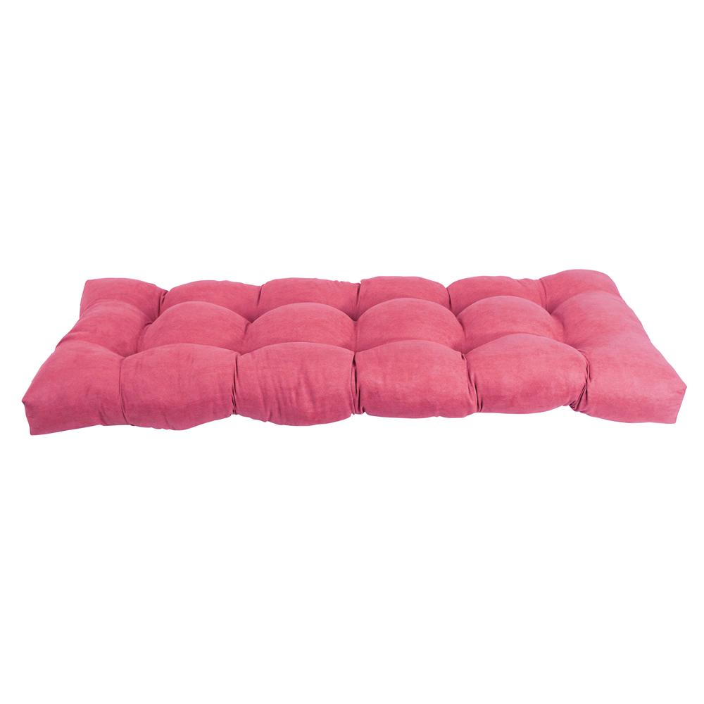 51-inch by 19-inch Tufted Solid Microsuede Bench Cushion. Picture 2