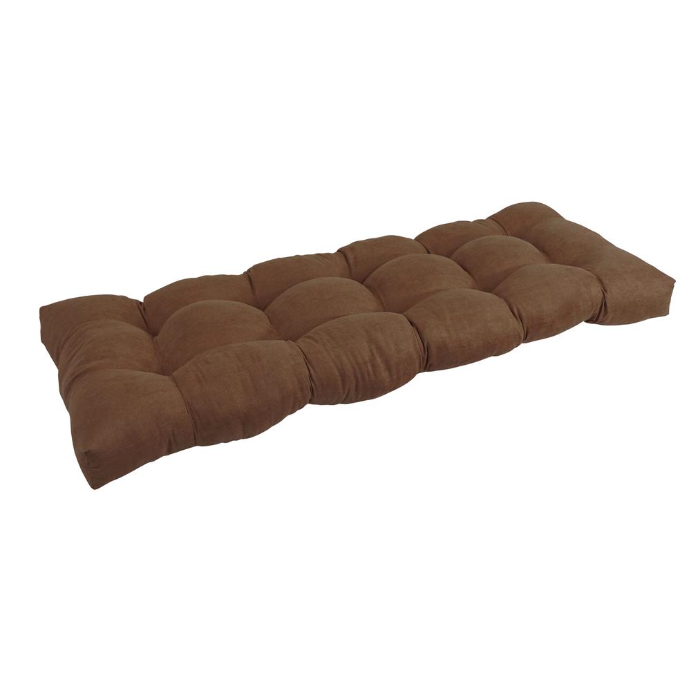 51-inch by 19-inch Tufted Solid Microsuede Bench Cushion. Picture 1