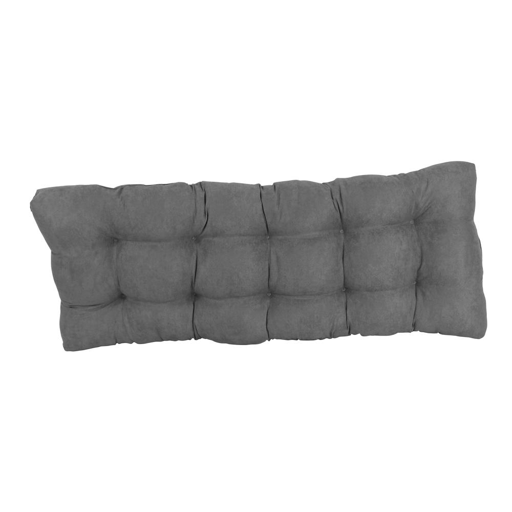 51-inch by 19-inch Tufted Solid Microsuede Bench Cushion. Picture 3