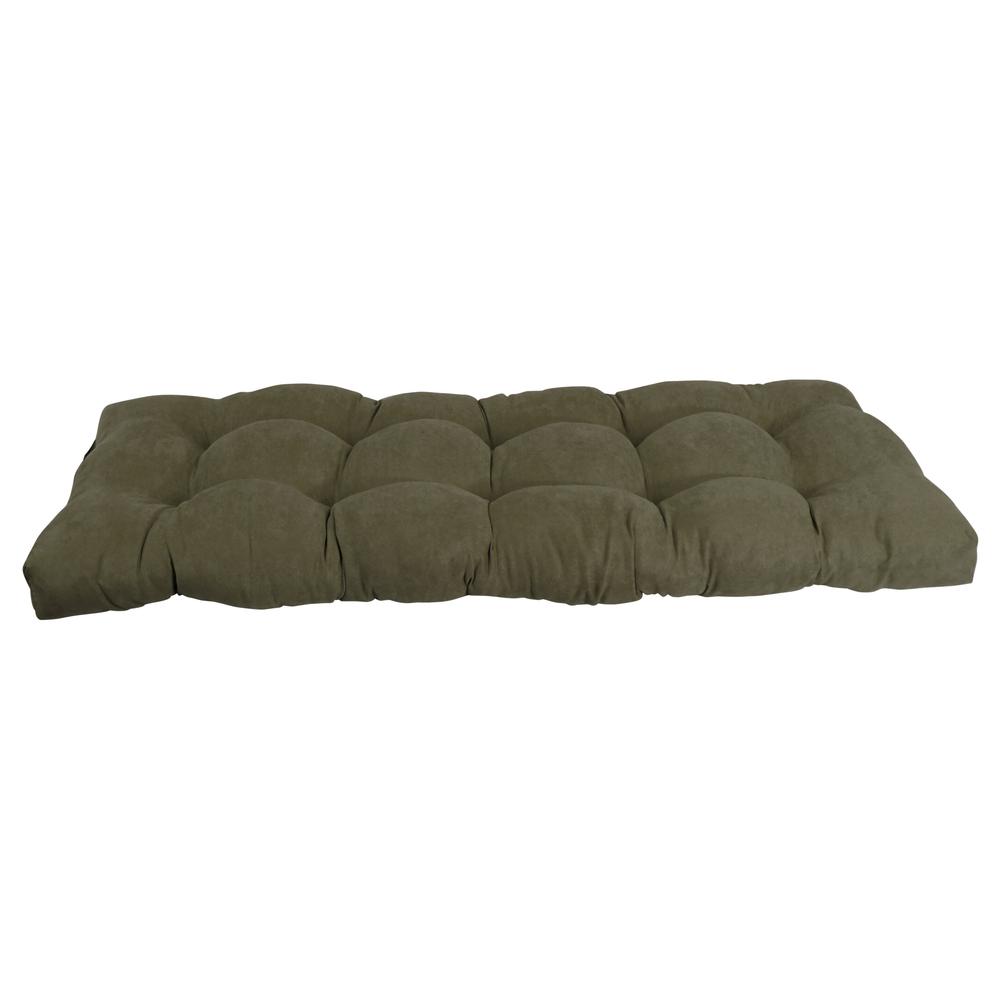 51-inch by 19-inch Tufted Solid Microsuede Bench Cushion. Picture 2