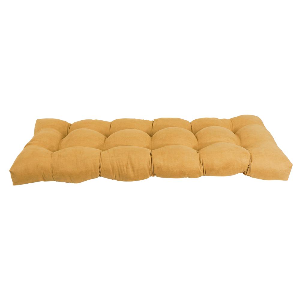 51-inch by 19-inch Tufted Solid Microsuede Bench Cushion. Picture 2