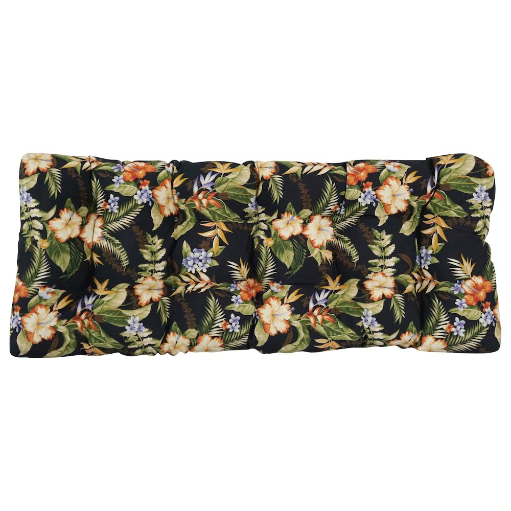 51-inch by 19-inch Tufted Patterned Outdoor Spun Polyester Loveseat Cushion. Picture 3