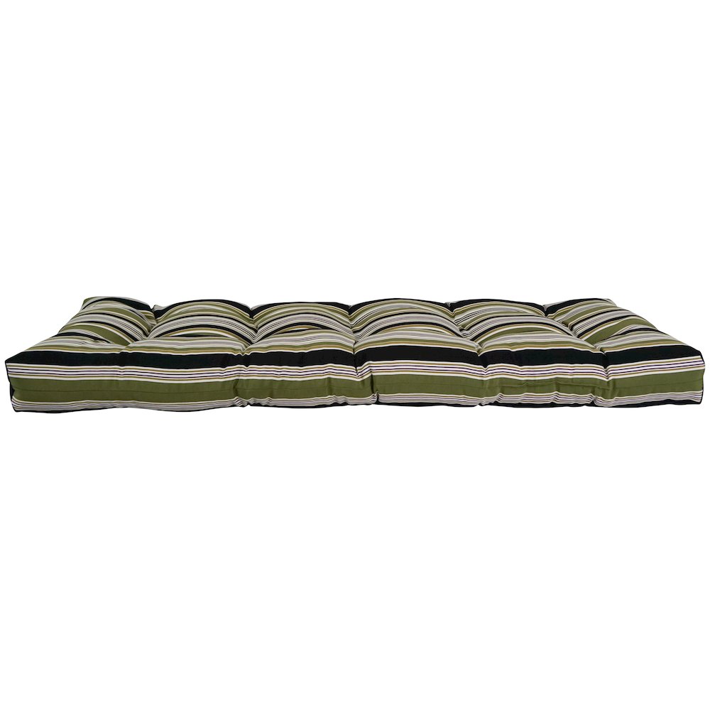 51-inch by 19-inch Tufted Patterned Outdoor Spun Polyester Loveseat Cushion. Picture 2