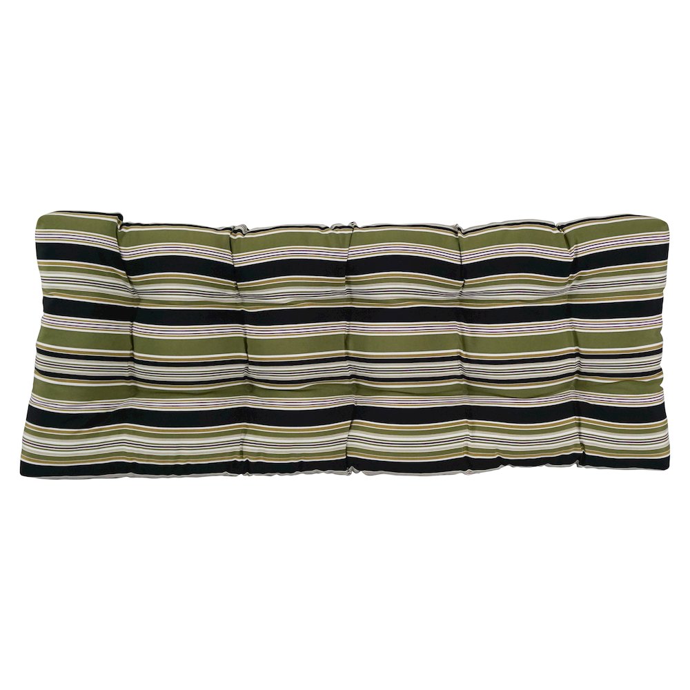 51-inch by 19-inch Tufted Patterned Outdoor Spun Polyester Loveseat Cushion. Picture 3