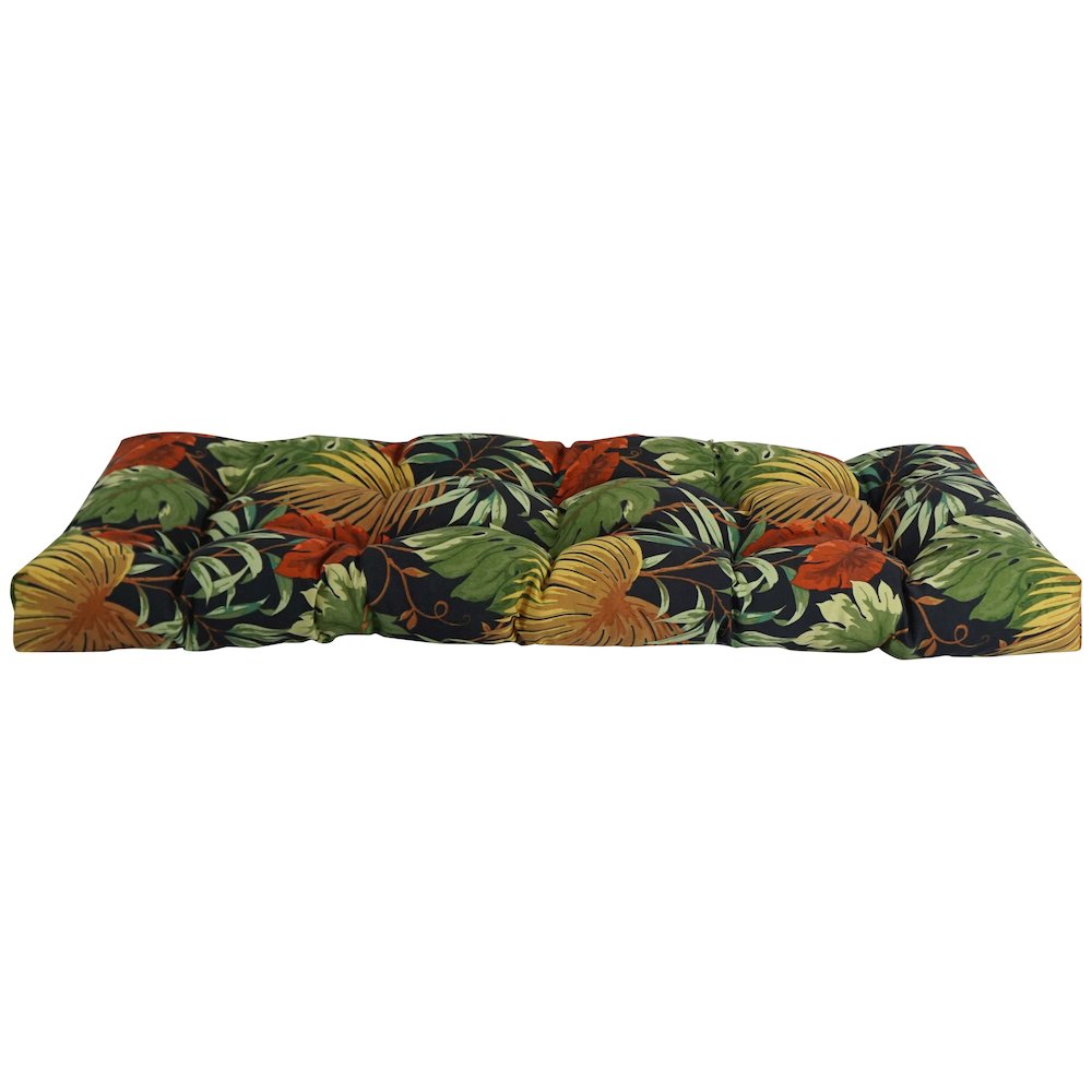 51-inch by 19-inch Tufted Patterned Outdoor Spun Polyester Loveseat Cushion. Picture 2