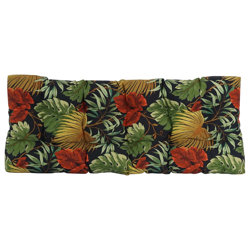 51-inch by 19-inch Tufted Patterned Outdoor Spun Polyester Loveseat Cushion. Picture 3
