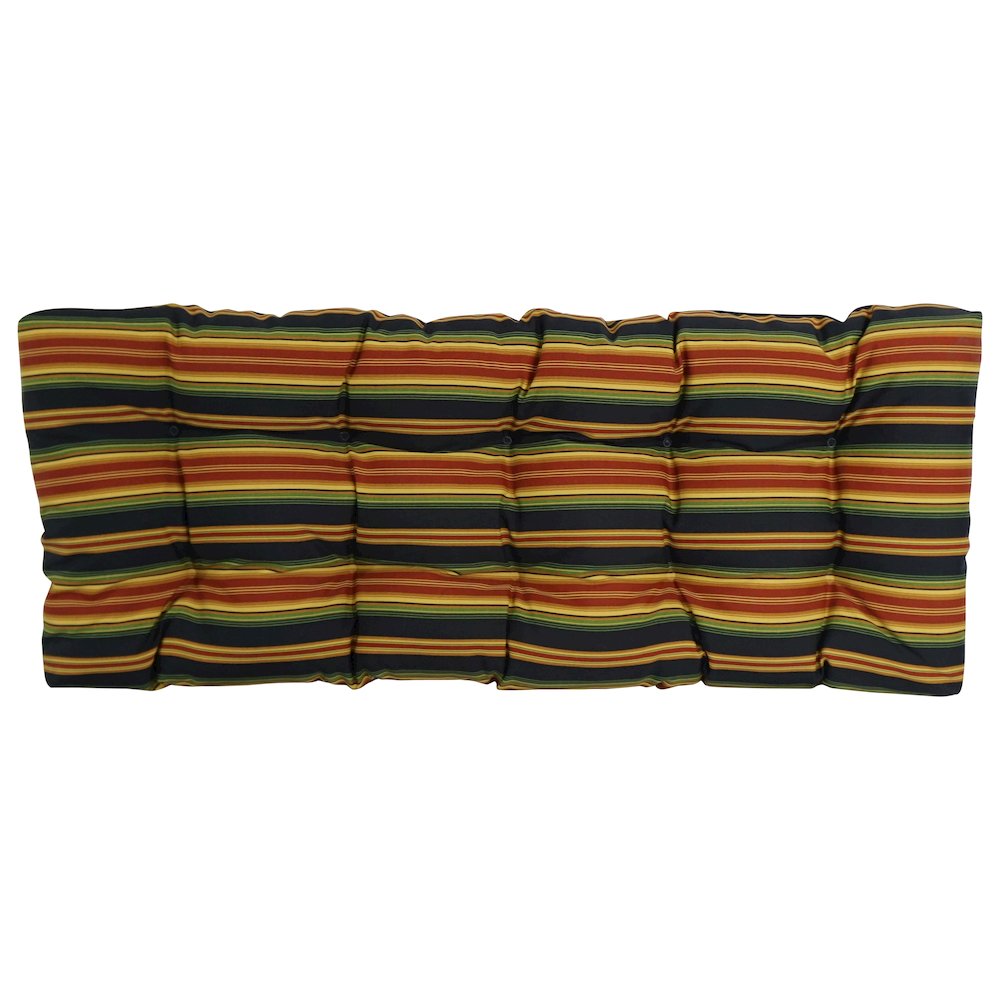 51-inch by 19-inch Tufted Patterned Outdoor Spun Polyester Loveseat Cushion. Picture 3