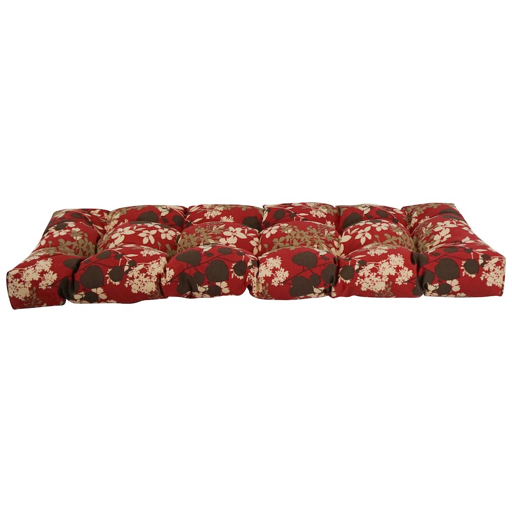 51-inch by 19-inch Tufted Patterned Outdoor Spun Polyester Loveseat Cushion. Picture 2