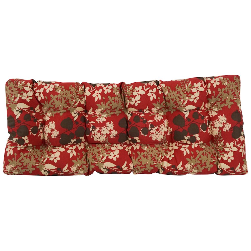 51-inch by 19-inch Tufted Patterned Outdoor Spun Polyester Loveseat Cushion. Picture 3