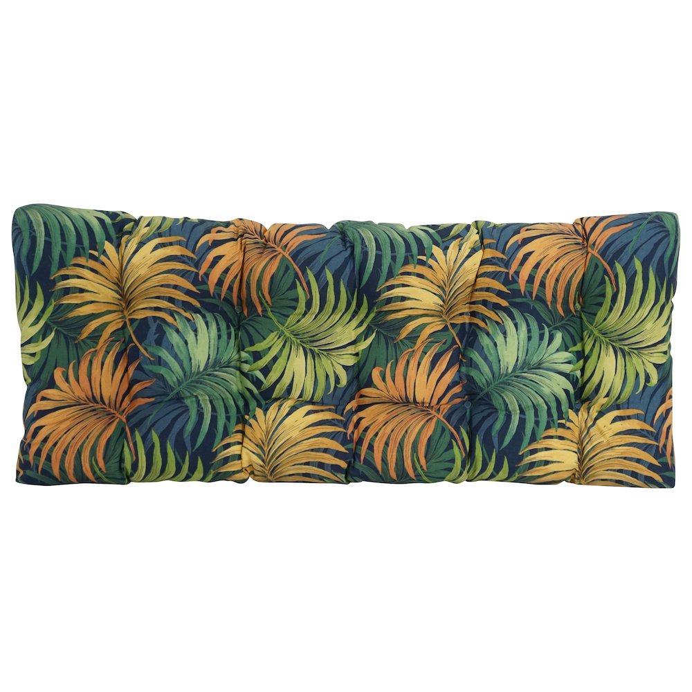 51-inch by 19-inch Tufted Patterned Outdoor Spun Polyester Loveseat Cushion. Picture 3