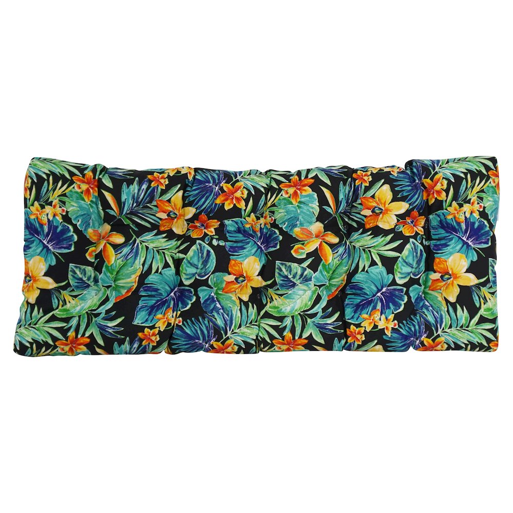 51-inch by 19-inch Tufted Patterned Outdoor Spun Polyester Loveseat Cushion. Picture 3