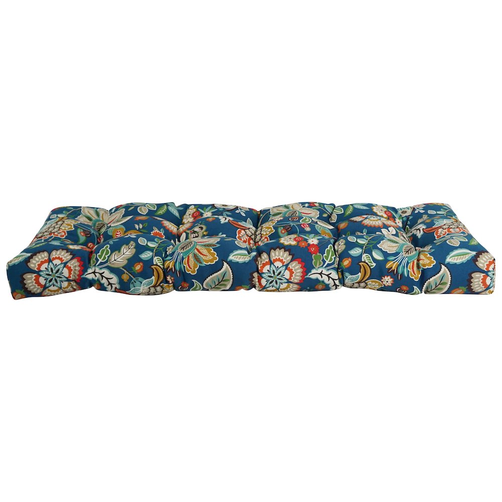 51-inch by 19-inch Tufted Patterned Outdoor Spun Polyester Loveseat Cushion. Picture 2