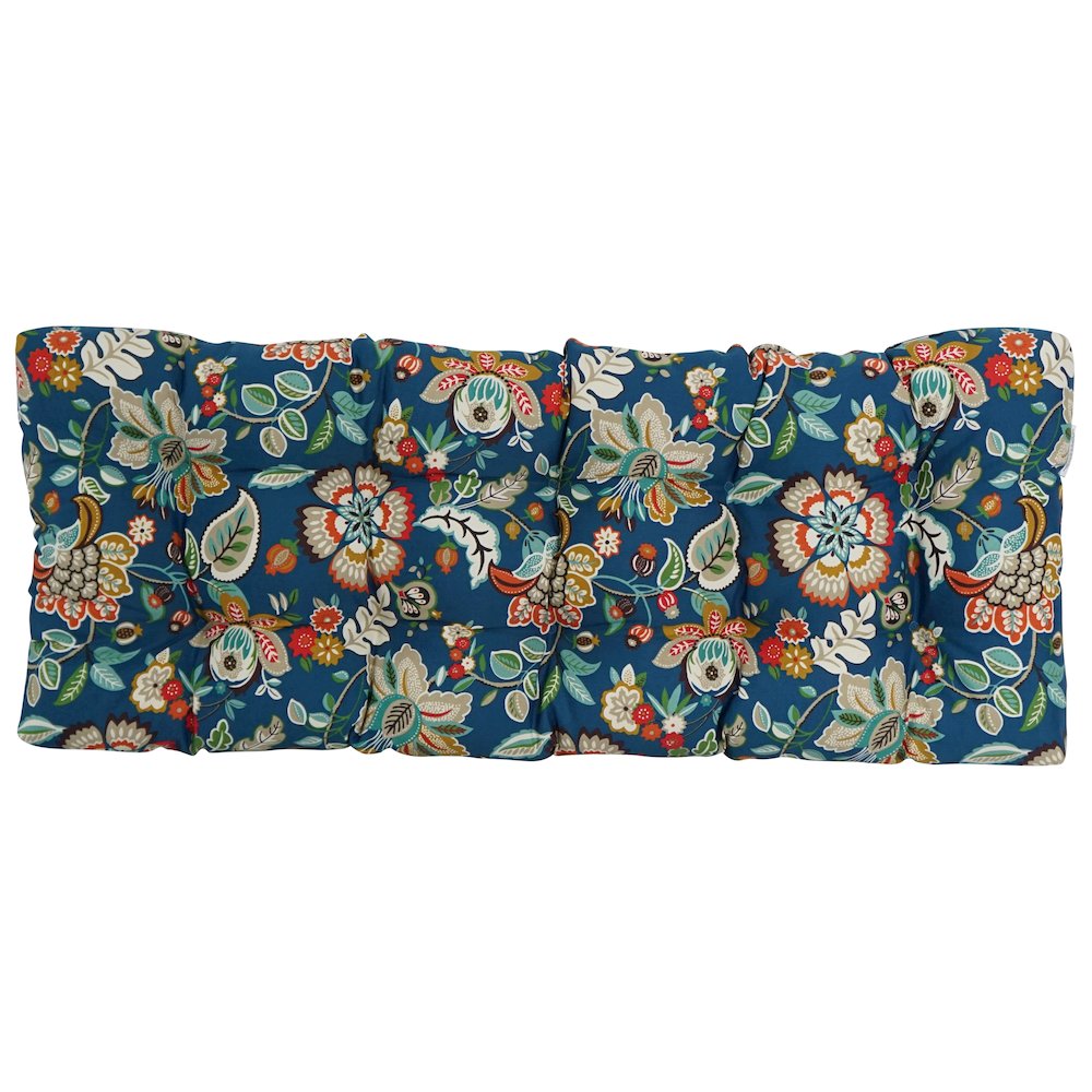 51-inch by 19-inch Tufted Patterned Outdoor Spun Polyester Loveseat Cushion. Picture 3