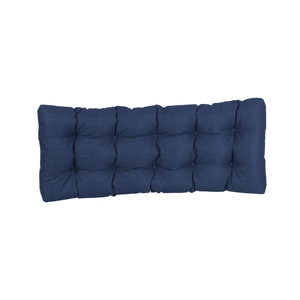 51-inch by 19-inch Tufted Solid Outdoor Spun Polyester Loveseat Cushion. Picture 3