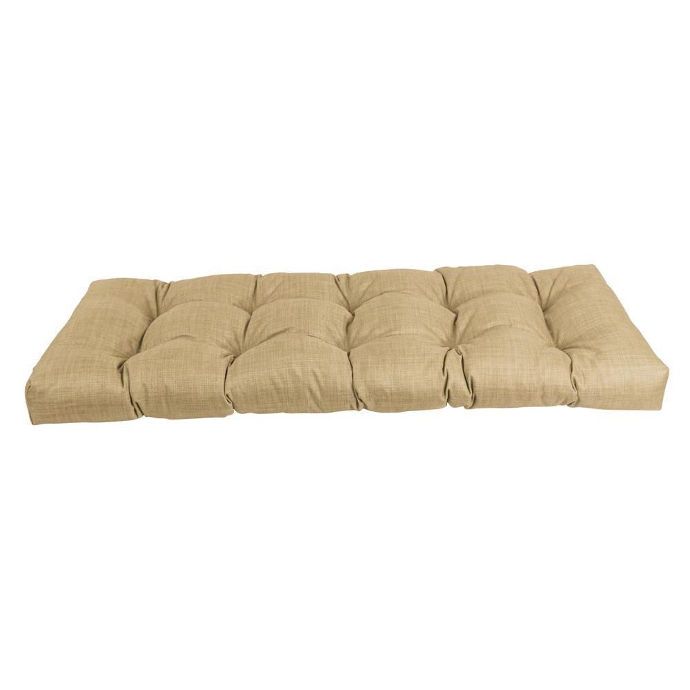 51-inch by 19-inch Tufted Solid Outdoor Spun Polyester Loveseat Cushion. Picture 2