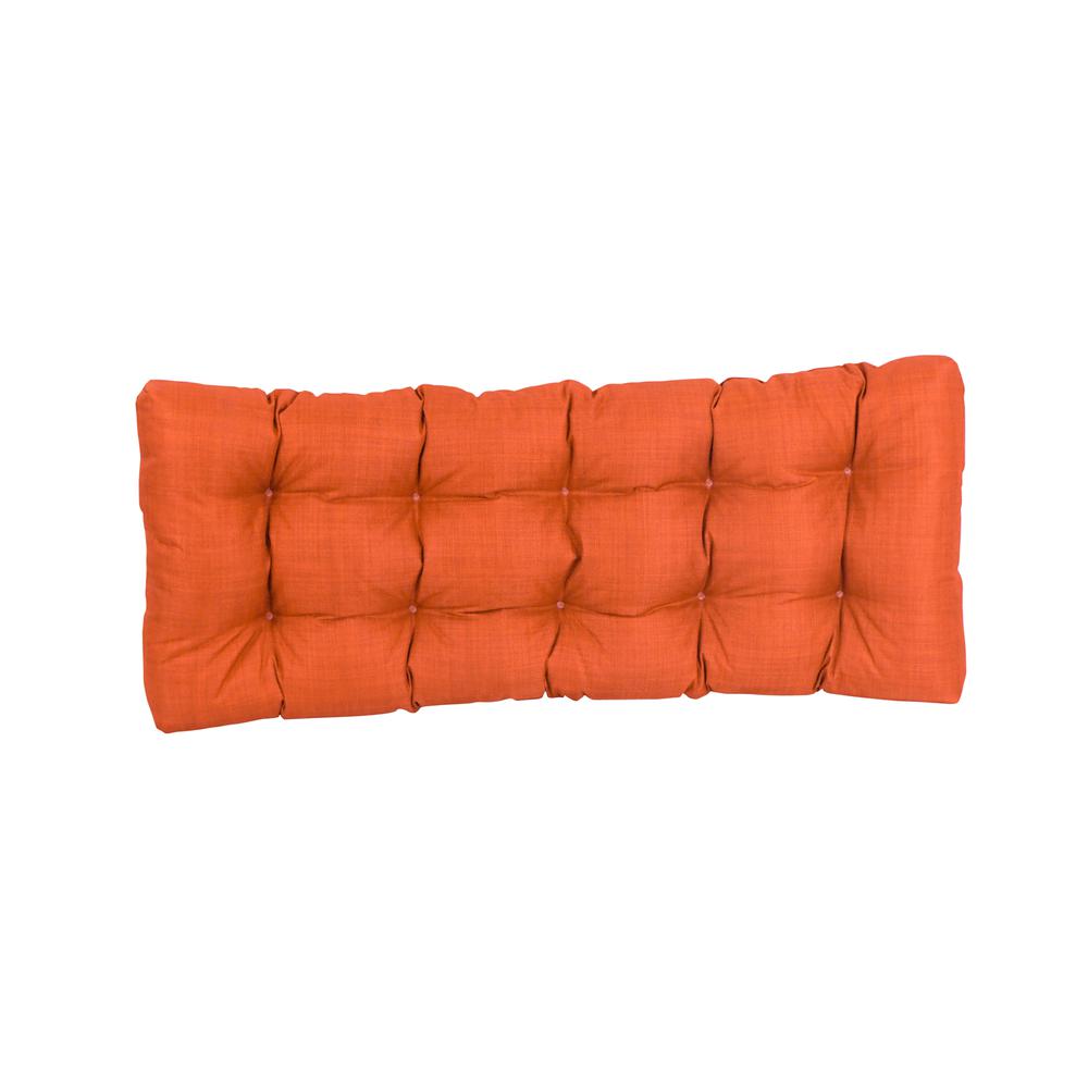 51-inch by 19-inch Tufted Solid Outdoor Spun Polyester Loveseat Cushion. Picture 3
