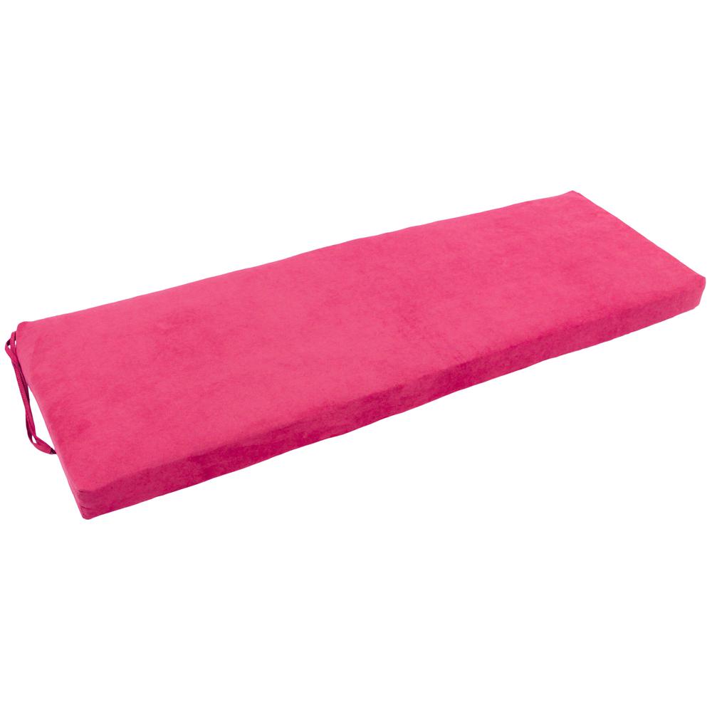 51-inch by 19-inch Solid Microsuede Bench Cushion 951X19-MS-BB. Picture 1