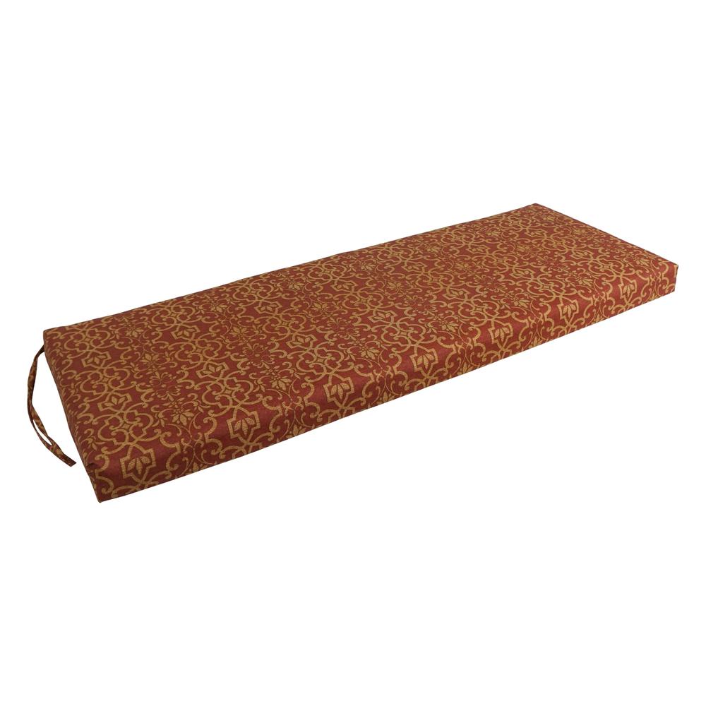 51-inch by 19-inch Patterned Outdoor Spun Polyester Loveseat Cushion. Picture 1