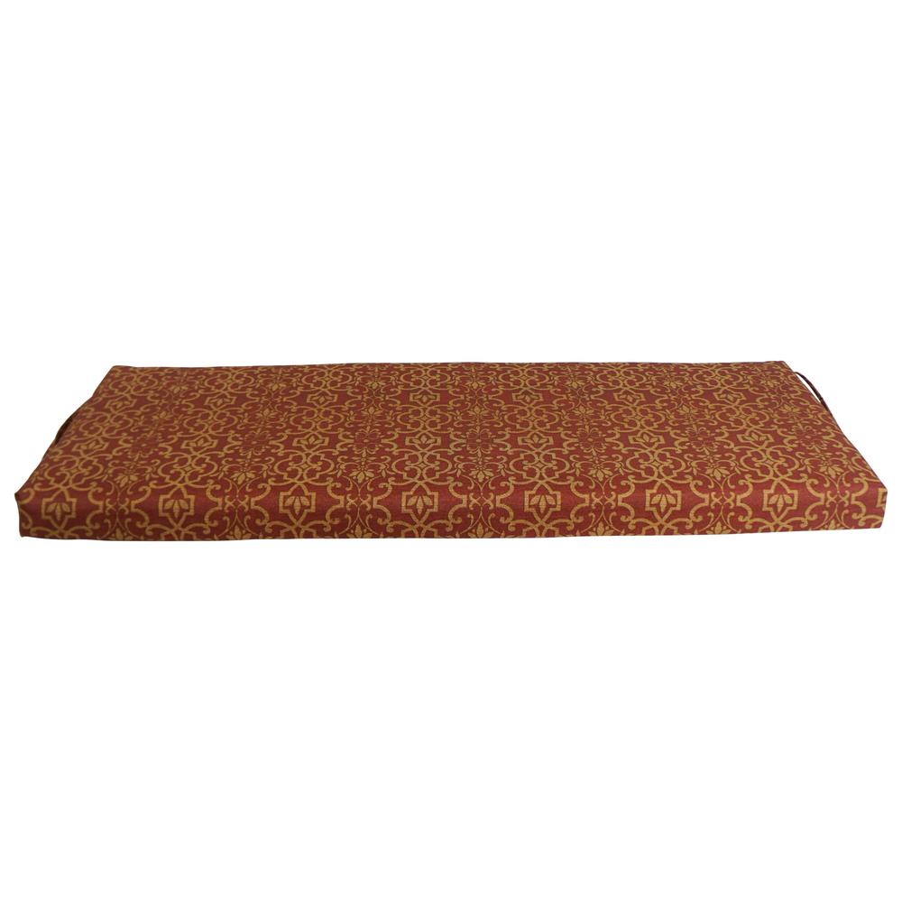 51-inch by 19-inch Patterned Outdoor Spun Polyester Loveseat Cushion. Picture 2