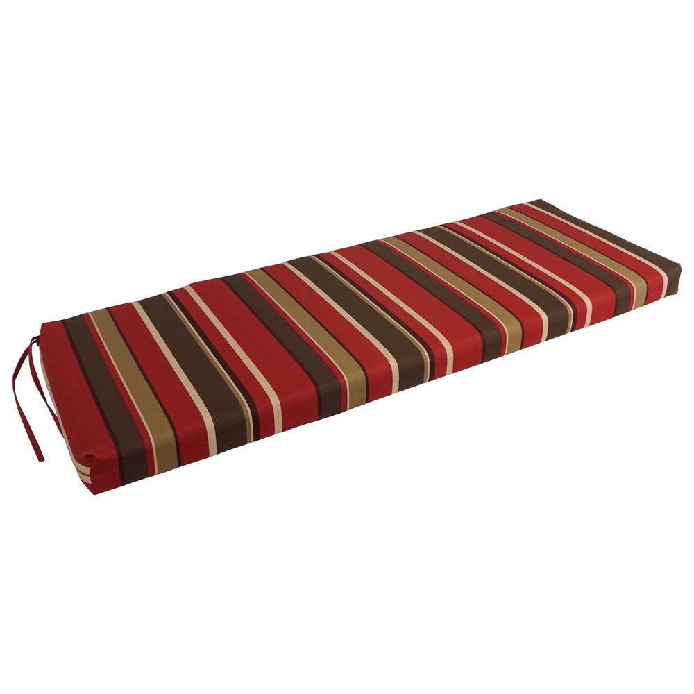 51-inch by 19-inch Patterned Outdoor Spun Polyester Loveseat Cushion. Picture 1