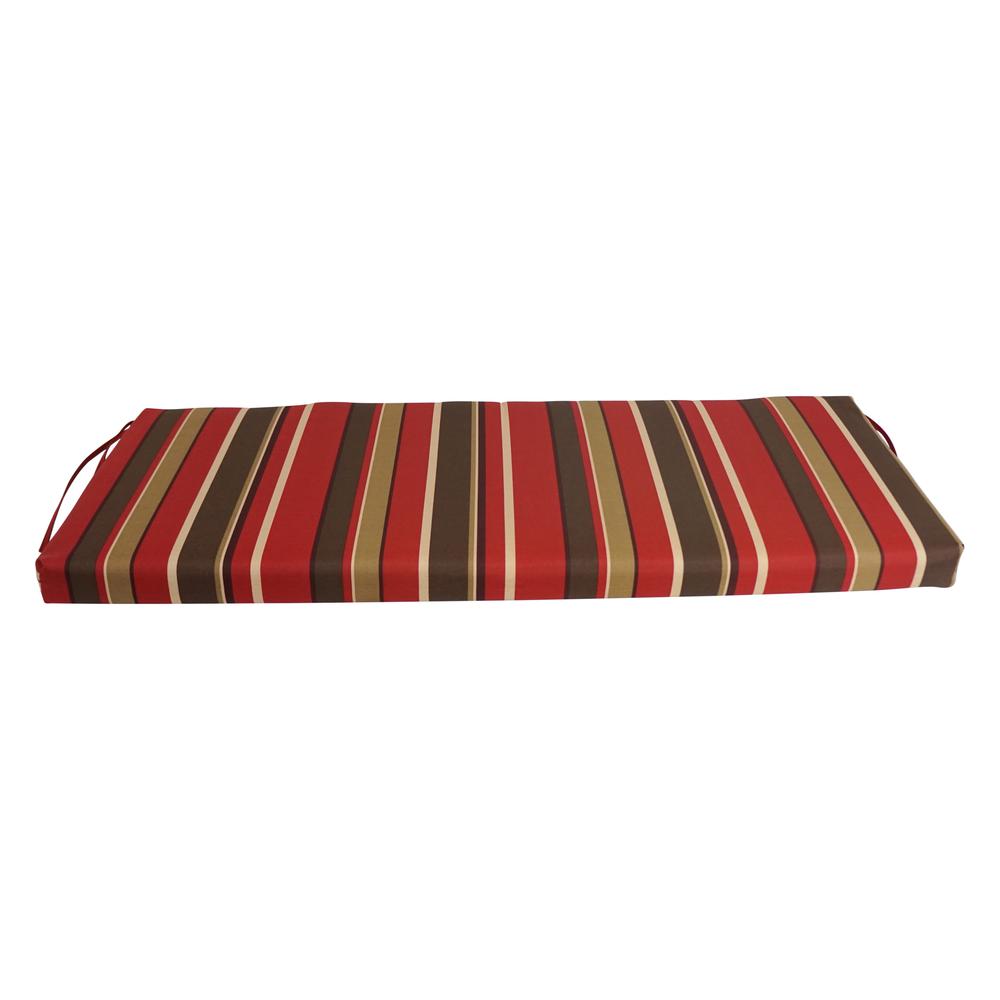 51-inch by 19-inch Patterned Outdoor Spun Polyester Loveseat Cushion. Picture 2