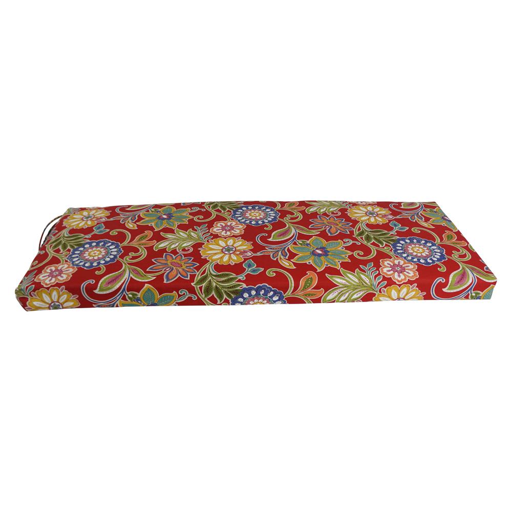 51-inch by 19-inch Patterned Outdoor Spun Polyester Loveseat Cushion. Picture 2