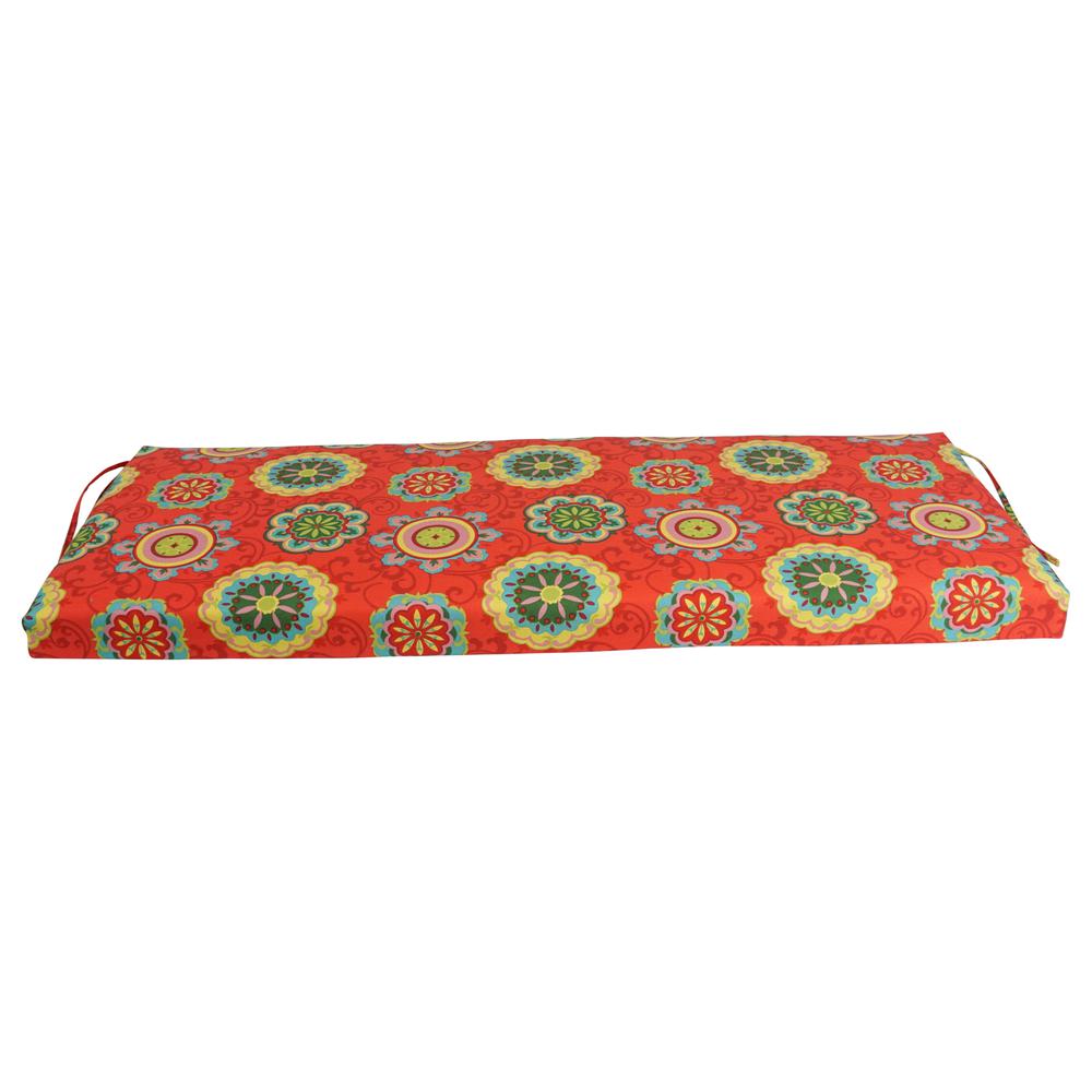 51-inch by 19-inch Patterned Outdoor Spun Polyester Loveseat Cushion. Picture 2