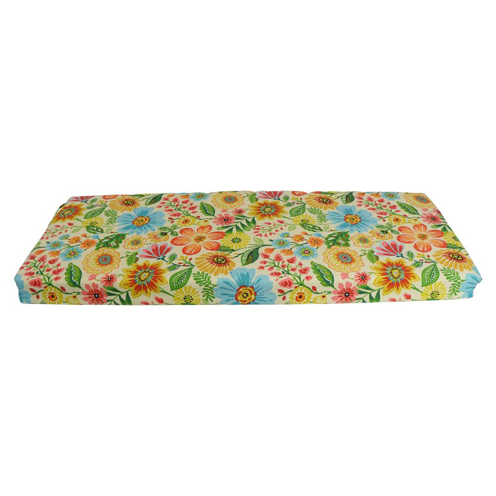 51-inch by 19-inch Patterned Outdoor Spun Polyester Loveseat Cushion. Picture 2