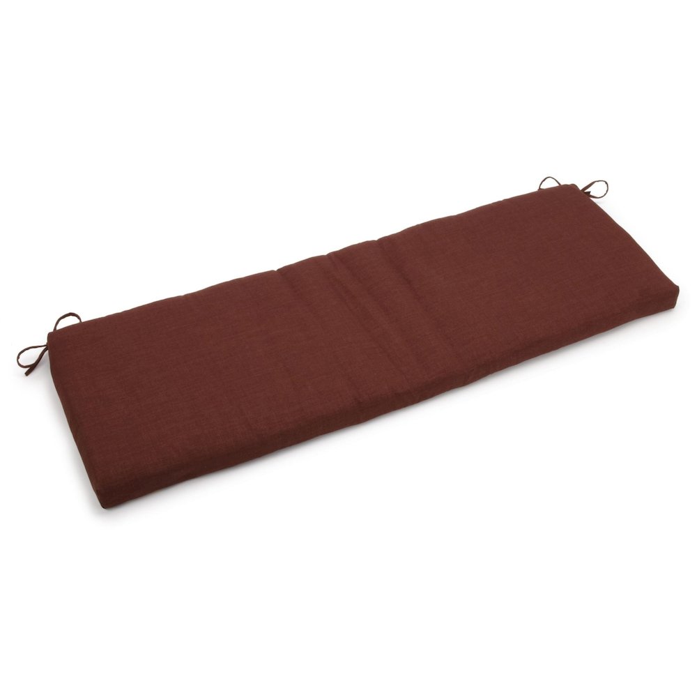 51-inch by 19-inch Solid Outdoor Spun Polyester Loveseat Cushion. Picture 1