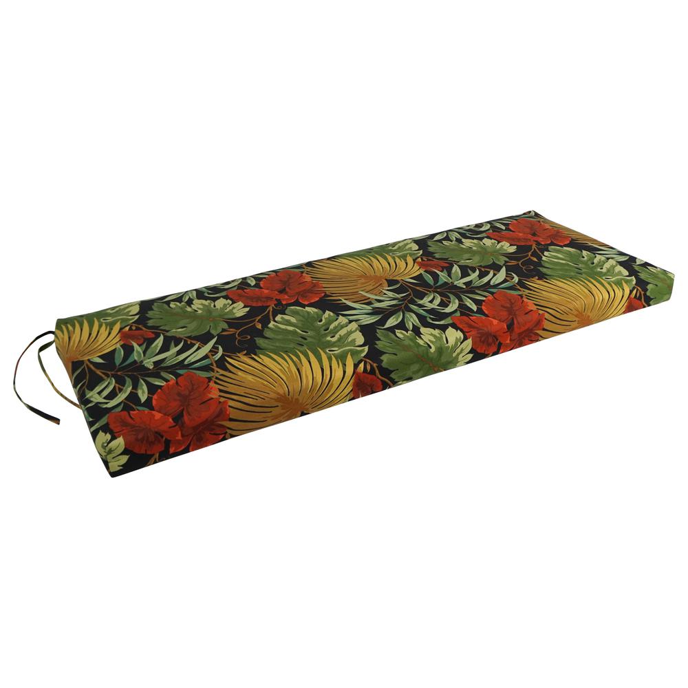 54-inch by 19-inch Patterned Outdoor Spun Polyester Bench Cushion 954X19-REO-30. Picture 1