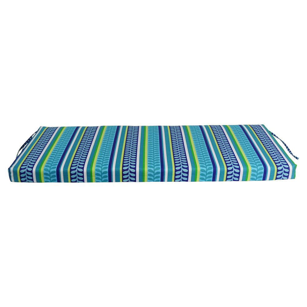 54-inch by 19-inch Patterned Outdoor Spun Polyester Bench Cushion 954X19-REO-35. Picture 2