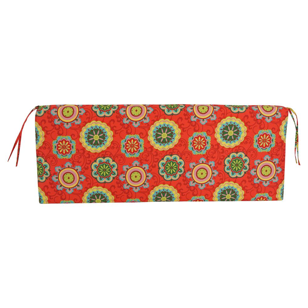 54-inch by 19-inch Patterned Outdoor Spun Polyester Bench Cushion 954X19-REO-41. Picture 3