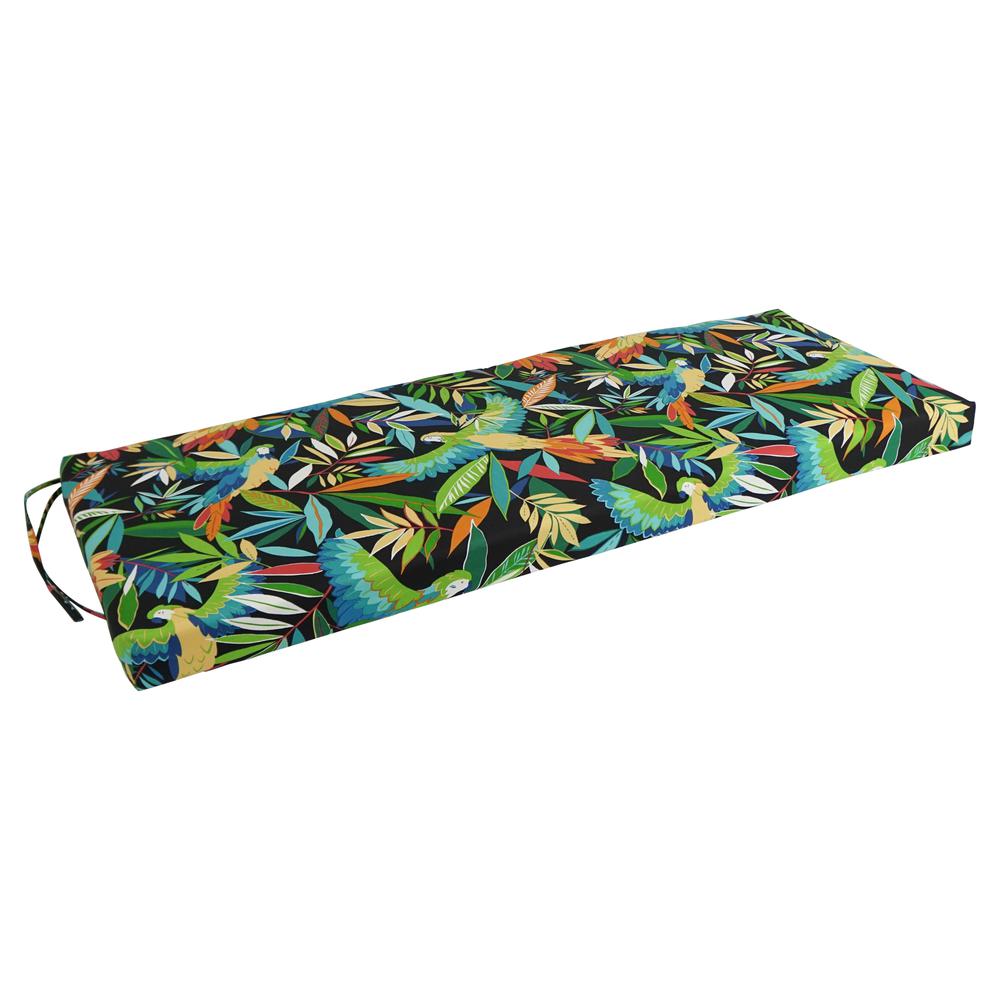 54-inch by 19-inch Patterned Outdoor Spun Polyester Bench Cushion 954X19-REO-48. Picture 1