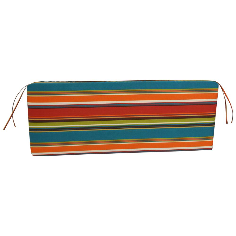 54-inch by 19-inch Patterned Outdoor Spun Polyester Bench Cushion 954X19-REO-51. Picture 3