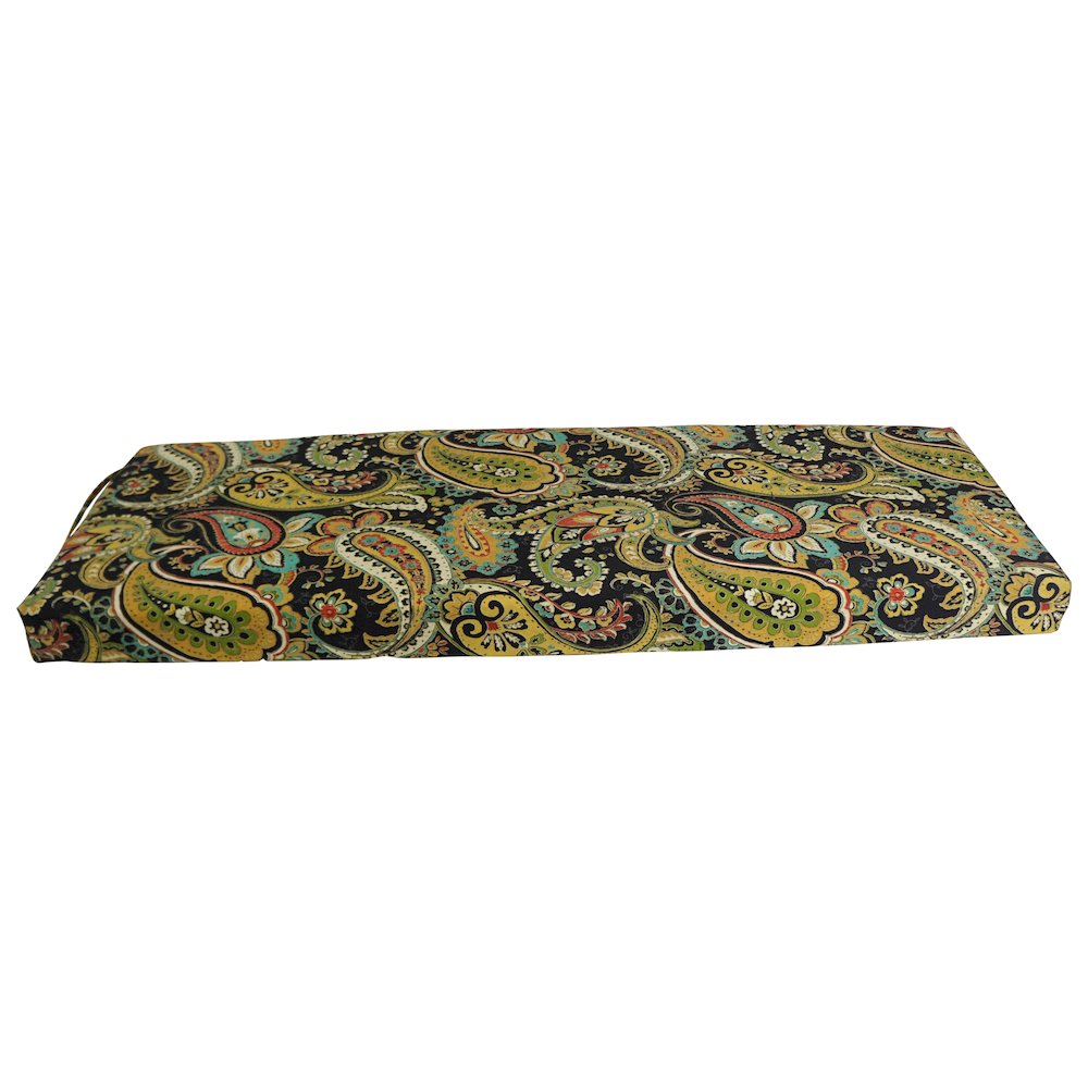 54-inch by 19-inch Patterned Outdoor Spun Polyester Bench Cushion. Picture 2
