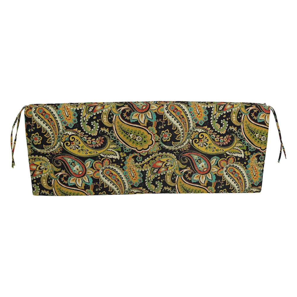 54-inch by 19-inch Patterned Outdoor Spun Polyester Bench Cushion. Picture 3