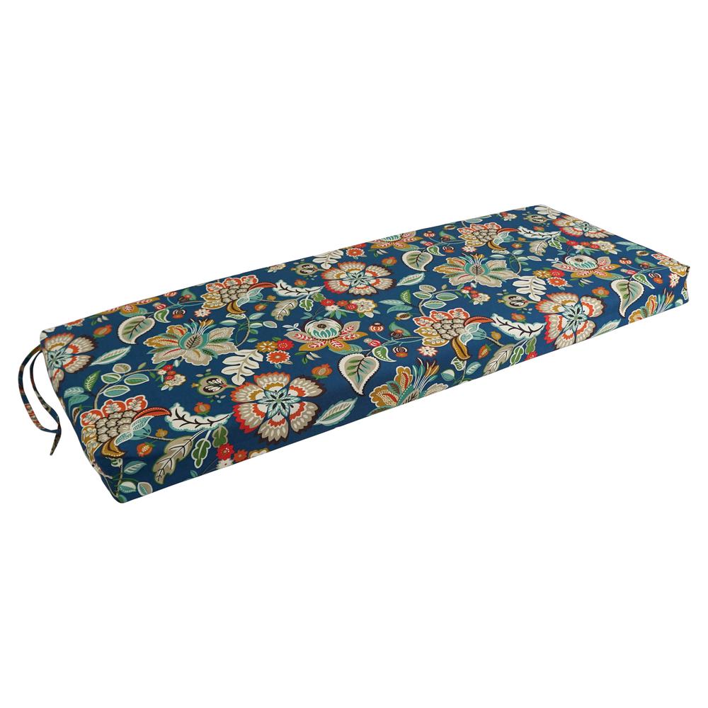 54-inch by 19-inch Patterned Outdoor Spun Polyester Bench Cushion 954X19-REO-64. Picture 1