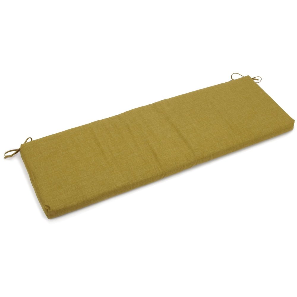 54-inch by 19-inch Solid Outdoor Spun Polyester Bench Cushion. Picture 1